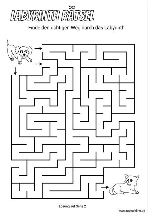 Labyrinth Rätsel Für Kinder Als Pdf Kostenlos