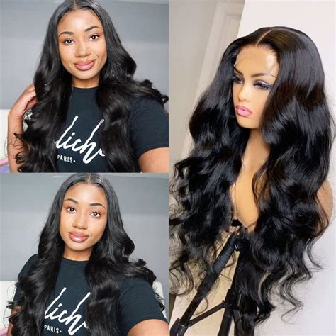 4×4 Lace Closure Wig Body Wave Human Hair Wigs Tinashehair