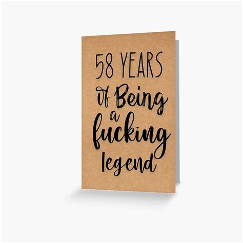 58th Birthday Card Husband Wife 58th Birthday Card For Mother