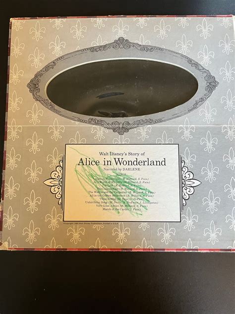Walt Disneys Alice In Wonderland Record Album Etsy