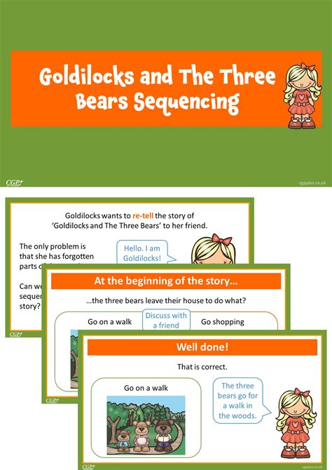 Goldilocks And The Three Bears — Story Sequencing Stretch Reception