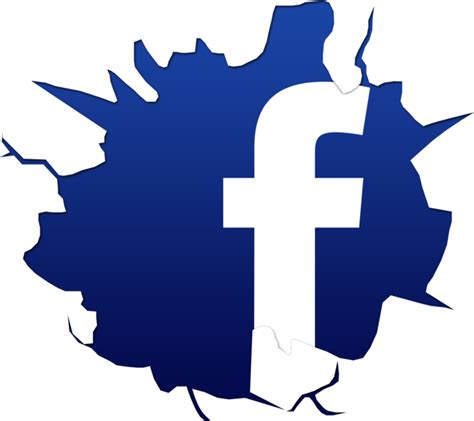 Cracked Facebook Logo 1500x1500 Psd Official Psds