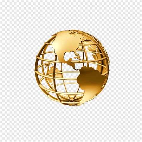 Globe World Desktop Golden Background Gold Sphere Png Pngegg