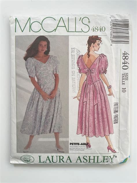 Mccalls Laura Ashley Dress Sewing Pattern Etsy