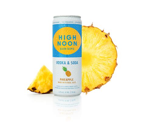 High Noon Sun Sips Pineapple Vodka And Soda Hard Seltzer 4pk Liquor Stars