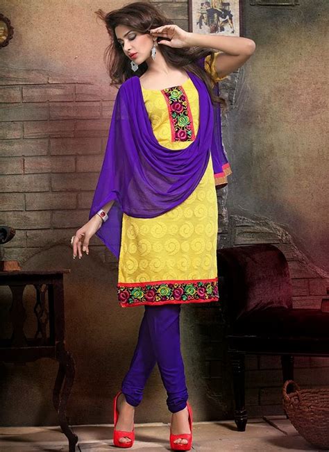 Summer Awesome Chanderi Churidars 2014 2015 For Girls Chal Abay