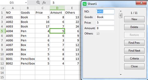 How To Create Data Form In Wps Spreadsheets