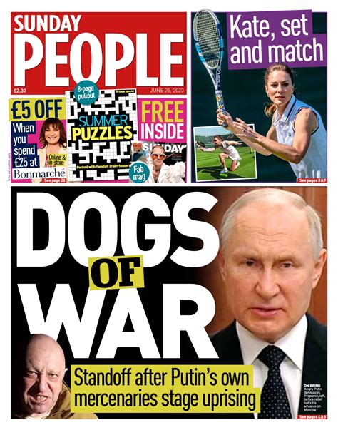 Sunday People Front Page Th Of June Tomorrow S Papers Today