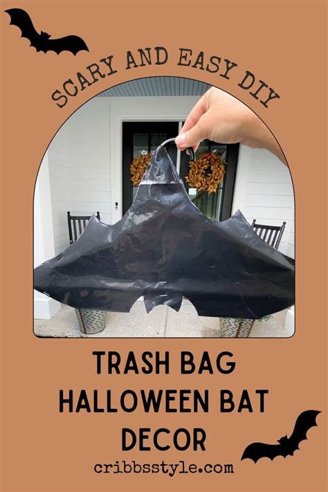 Scary And Easy Diy Trash Bag Halloween Bat Decor Cribbs Style