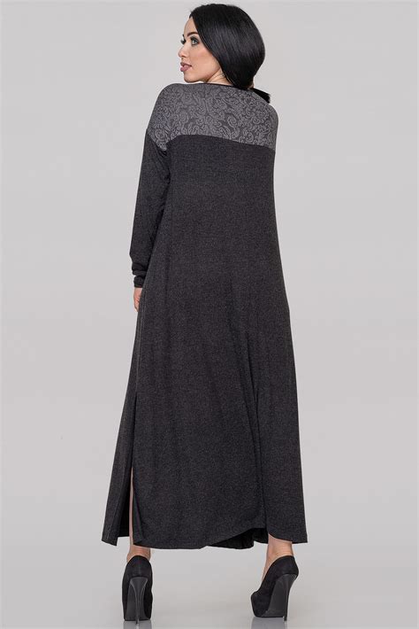 ᐉ платье оверсайз темно серого цвета 2900 117 Vandv — купить по цене