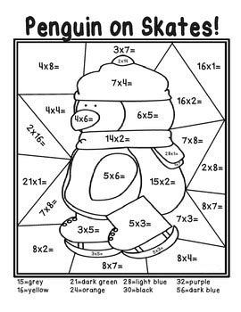 It helps children to multiply with focus and fun. Color By Number Multiplication - Best Coloring Pages For Kids