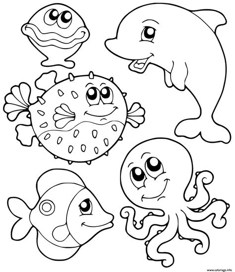 Coloriage Animaux Marins 22016 Animaux Album De Coloriages Images And