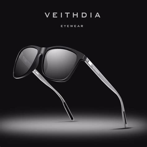 veithdia original brand designer unisex aluminum tr90 sunglasses polarized lens vintage sun