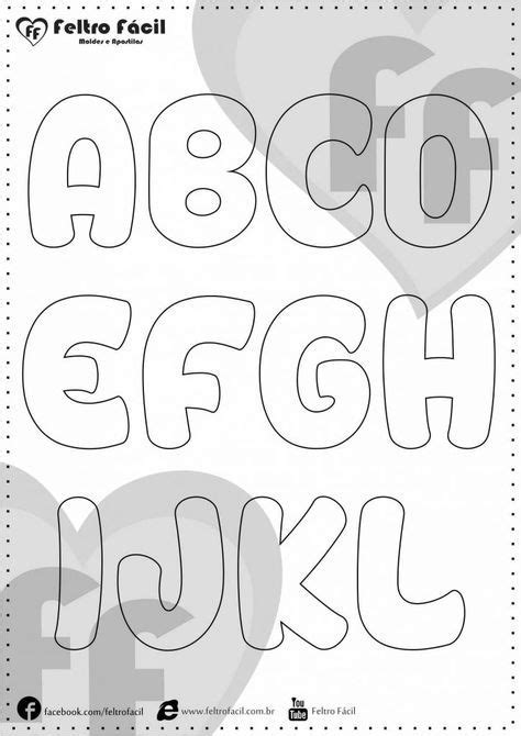 Plantillas de letras del abecedario (grandes) para imprimir y recortar. Molde de Letras - Seleção de Moldes de Letras para ...