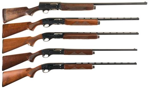 Five Remington Semi Automatic Shotguns A Remington Model 11 Shotgun