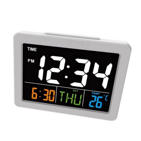 Digital Lcd Snooze Electronic Alarm Clock With Led Backlight Light