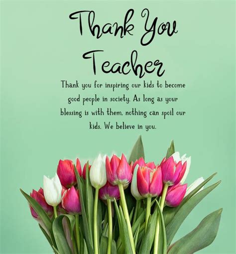 Thank You Messages For Teacher Thank You Messages And Quotes To My