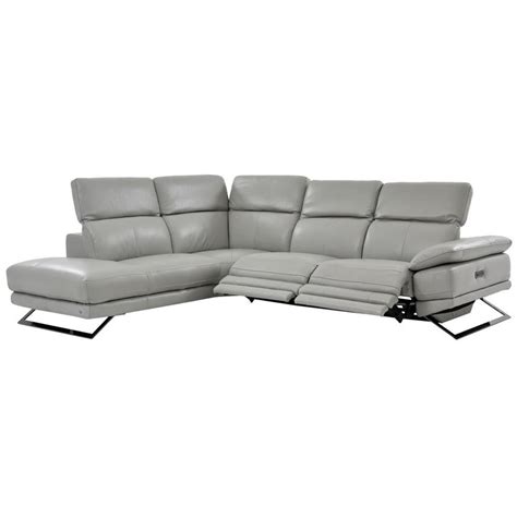 Antonio light gray leather chair. Toronto Light Gray Leather Power Reclining Sofa w/Left ...