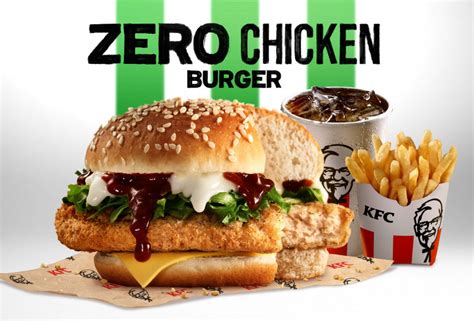 Kfc zero chicken burger same original recipe, but different on the inside. The new KFC Zero Chicken Burger tastes like chicken, but ...