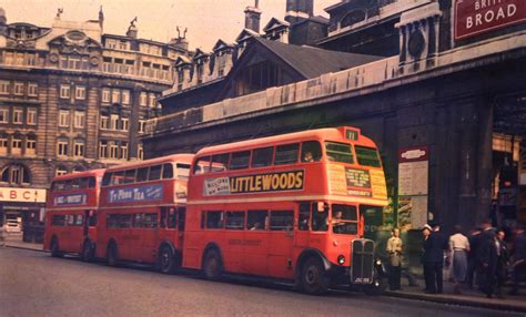 London Transport Rt792 On Route 11 Broad Street Station 1950 London