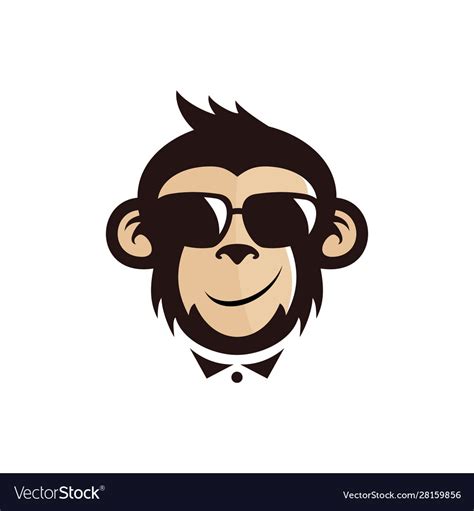 Monkey Logo Design Template Royalty Free Vector Image