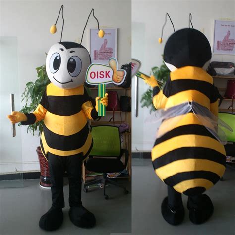 Fast Ship Ohlees Actual Real Picture Cute Yellow Bee Mascot Costume