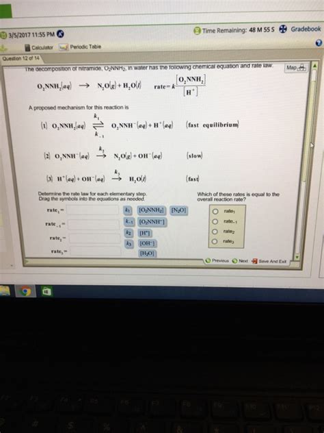 Solved The Decomposition Of Nitramide O2nnh2 In Water