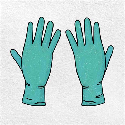 Rubber Gloves Drawing Helloartsy