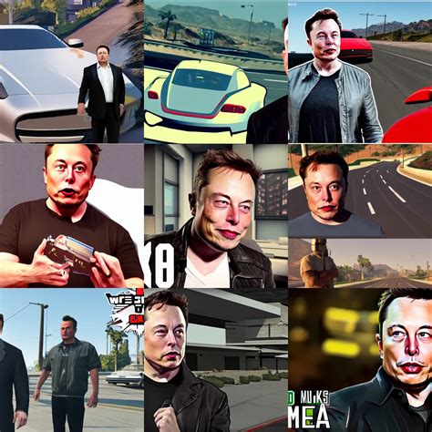 Elon Musk In The Art Style Of Gta 5 Video Game Stable Diffusion Openart