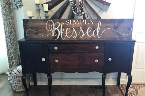 Huge Simply Blessed Sign Blessed Sign Farmhouse Sign Etsy