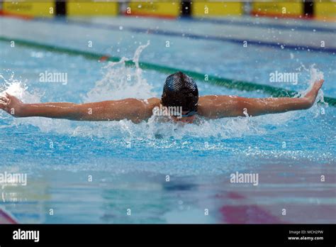 St Petersburg Russia April 11 2018 Men Compete In 100m Butterfly