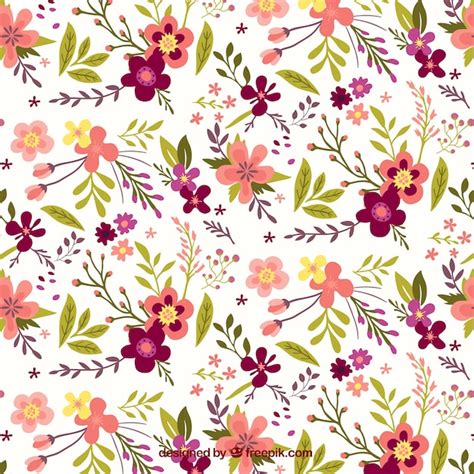 Free Vector Pretty Vintage Floral Pattern