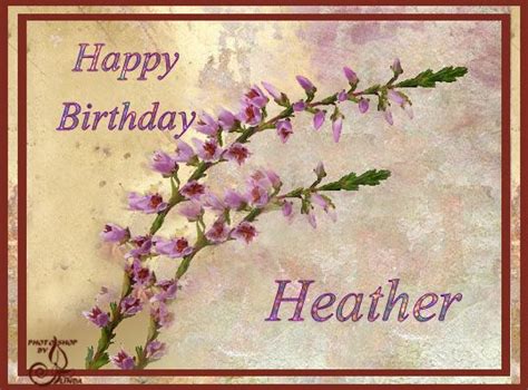 Heather Happy Birthday Card Happy Birthday Cards Birthday Name