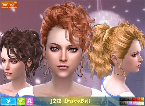 Newsea J212 Disco Ball Hair Sims 4 Hairs