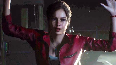 Resident Evil 2 Remake Leon And Claire First Time Meeting Cutscene