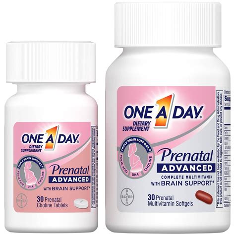 One A Day Prenatal Multivitamins Choline 30ct Best Prenatal Vitamins Prenatal