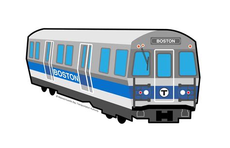 MBTA Blue Line Train Large Vinyl Sticker | Sidetrack Products