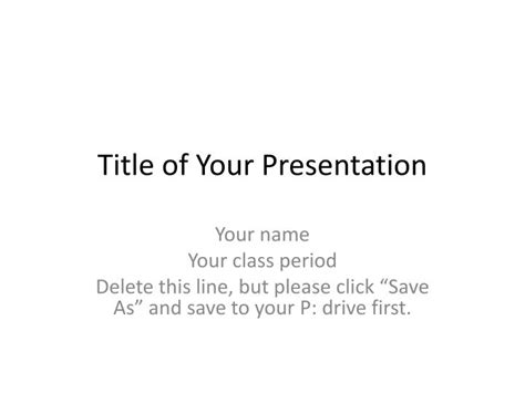 Ppt Title Of Your Presentation Powerpoint Presentation Free Download