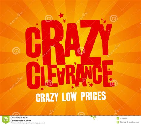Crazy Clearance Banner Royalty Free Stock Photo - Image: 31550865