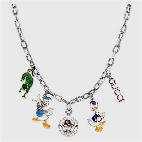 Necklace In Silver With Charms Gucci Silver Jewelry For Women