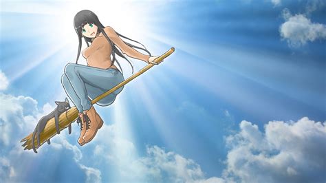 Anime Flying Witch Hd Wallpaper