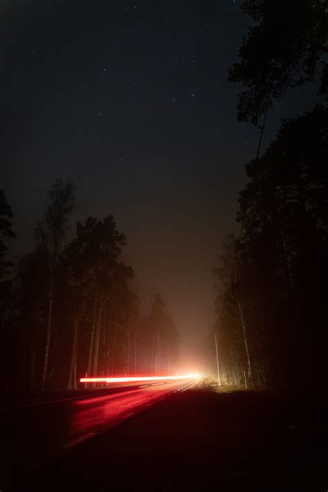 Road Light Long Exposure Night Dark Hd Phone Wallpaper Peakpx