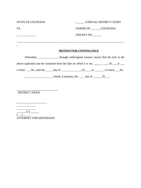 Continuance Trial Form Fill Out And Sign Printable Pdf Template Signnow