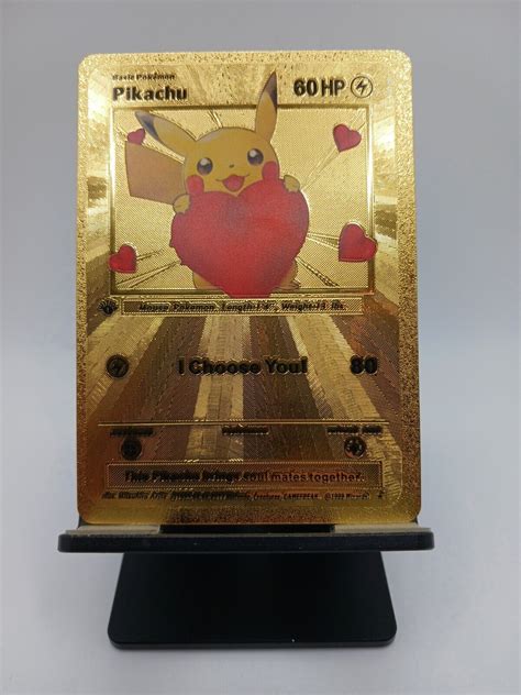 1st Edition Pikachu 60hp Gold Foil Pokemon Card Ebay