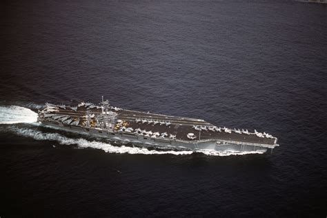 A Starboard Beam View Of The Us Navy Usn Nuclear Powered Aircraft