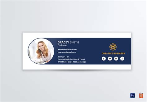 Creative Business Email Signature Design Template In Psd Html