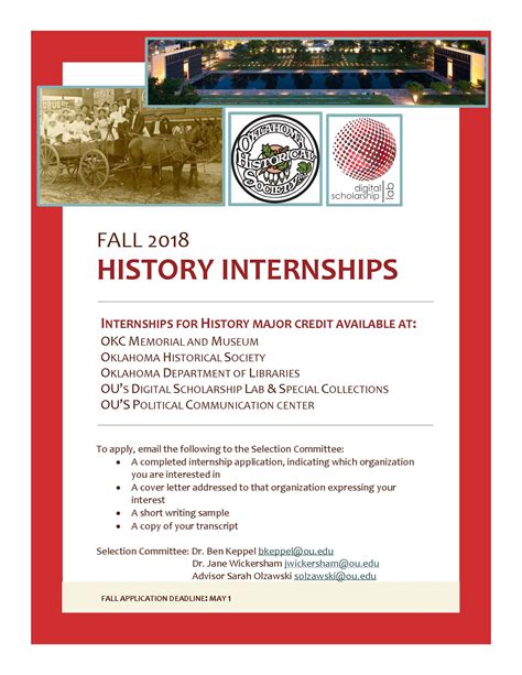 Apply For A Fall 2018 History Internship Oklahoma Archivists Association