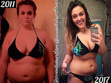 Weight Loss Before And After Samanthas 60 Pounds Weight Loss Transformation