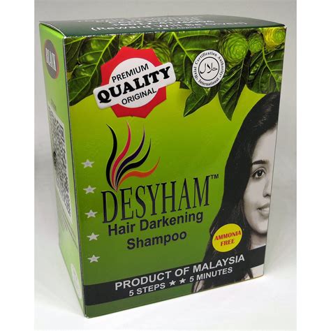Desyham Hair Darkening Shampoo Black Hair Dye Shopee Singapore
