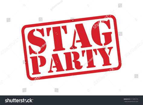 Stag Party Red Rubber Stamp Vector Over A White Royalty Free Stock Vector 311285132